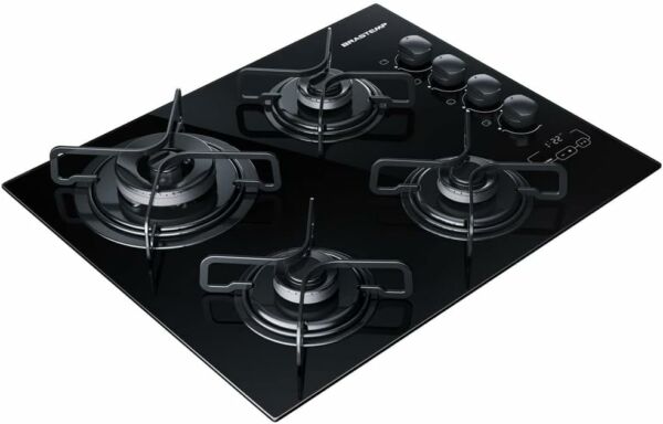 Cooktop à Gás 4 Bocas Brastemp Duplachama e Timer Touch BDT62AE BIVOLT Preto - Imagem 4