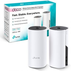Roteador Fast Wifi TP-Link Rede Mesh AC1200 Mbps Dual Band 2.4Ghz e 5.0Ghz 3 em 1 - DECO E4 2 Un.