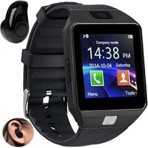 Relógio Smartwatch DZ09 Inteligente Gear Chip Celular Touch + Mini Fone de Ouvido Bluetooth