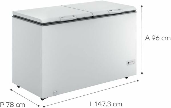 Freezer Horizontal Consul 534L Duas Portas CHB53EB Branco - Imagem 2