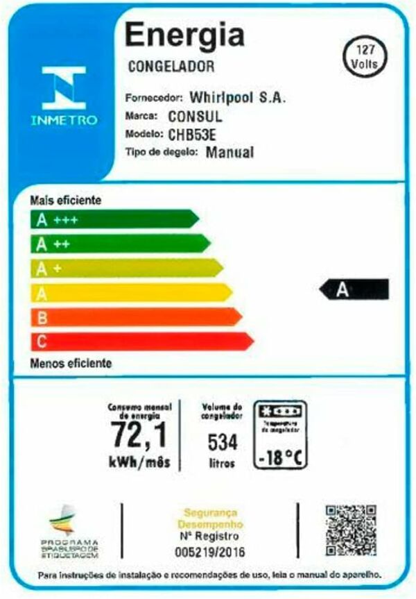Freezer Vertical CVU26FB c/ Degelo Manual 1 Porta 231 Litros Branco - Consul 220V - Imagem 4