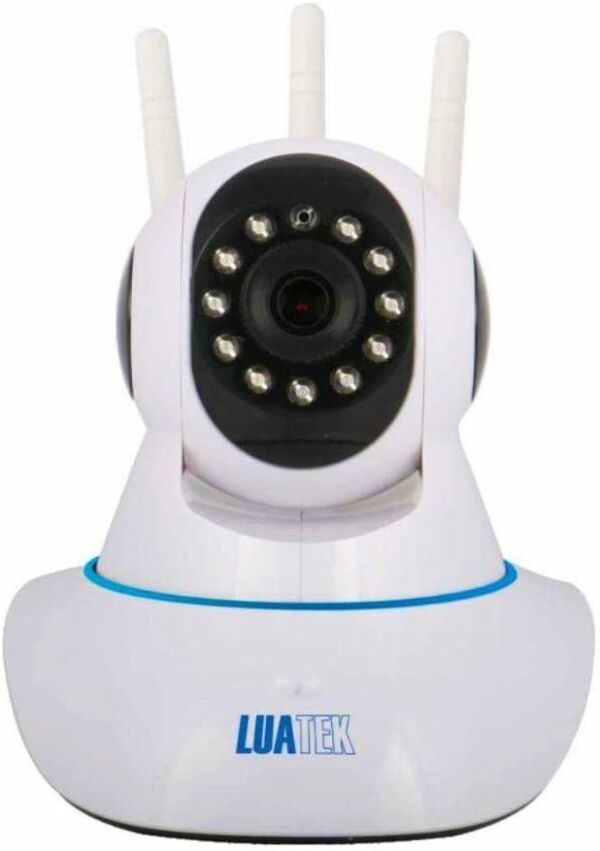 Câmera Ip Sem Fio 360° 3 Antenas HD WiFi RJ45 Visão Noturna Alarme - Luatek - Imagem 3