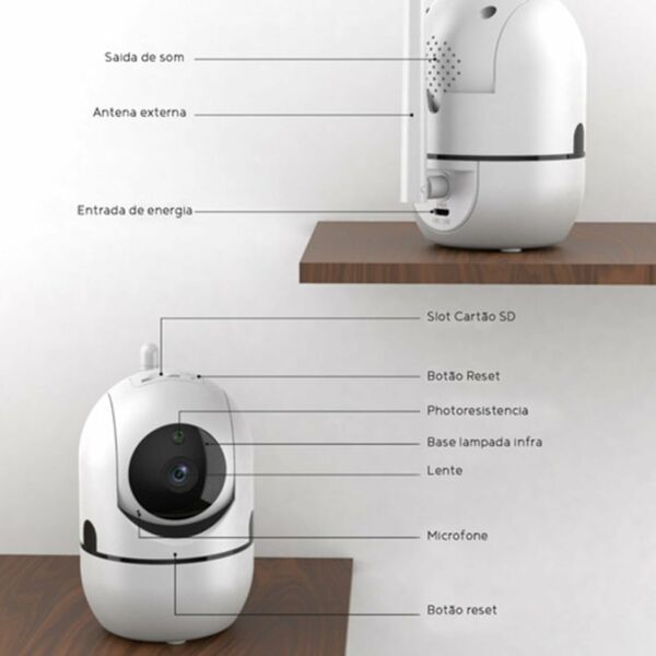 Câmera Ip Varredura Automática Ptz Noturna Wireless 720p - Imagem 2