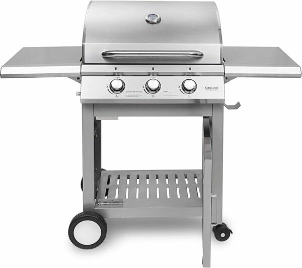 Churrasqueira À Gás Com Carrinho Suggar Ch5001ix 3 Queimadores Inox - Imagem 2