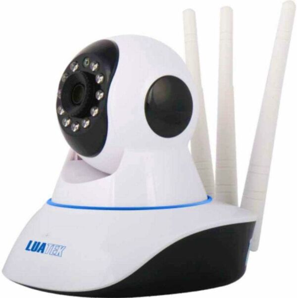 Câmera Ip Sem Fio 360° 3 Antenas HD WiFi RJ45 Visão Noturna Alarme - Luatek - Imagem 2