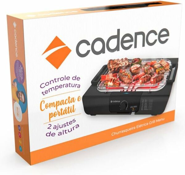Churrasqueira Elétrica Cadence Grill Menu 110V Preto GRL810 - Imagem 2