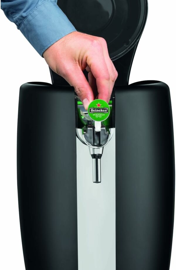 Chopeira Beertender Elétrica Krups Barril Heineken 5 Litros 127V Preta  - Imagem 3
