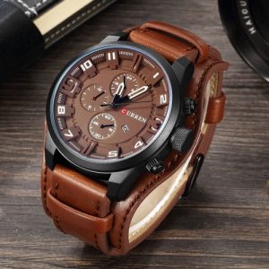 Relógio Masculino Curren 8225 Couro Original