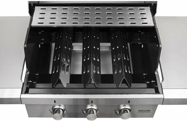 Churrasqueira À Gás Com Carrinho Suggar Ch5001ix 3 Queimadores Inox - Imagem 6