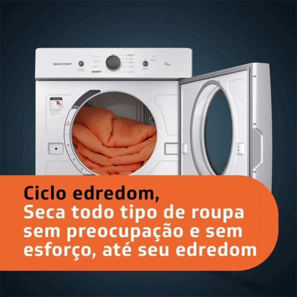 Secadora BSR10BB 10 kg Piso 110V Branca Brastemp - Imagem 5
