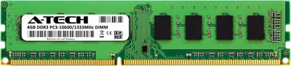 Memória RAM A-Tech DDR3 Desktop 4GB 1333 MHz PC3-10600 2Rx8 1.5 Non-ECC DIMM (Parente), 4GB - Imagem 2