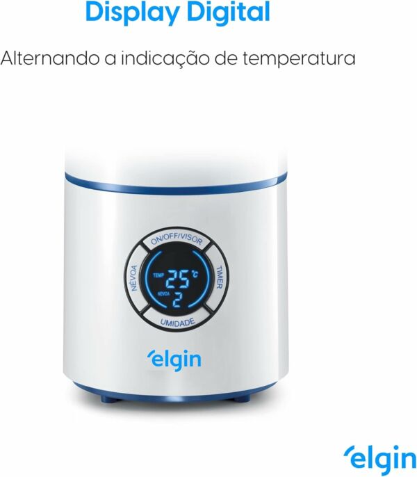 Umidificador de Ar Digital 2.5 Litros Bi-Volt Com Timer e Sleep Elgin - Imagem 3