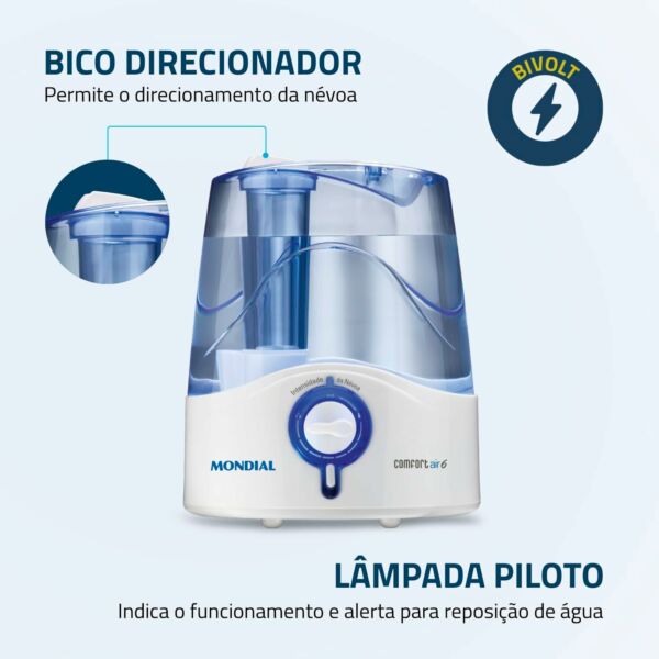 UA-07 Umidificador de Ar Comfort Air 6 Bivolt - Mondial - Imagem 5