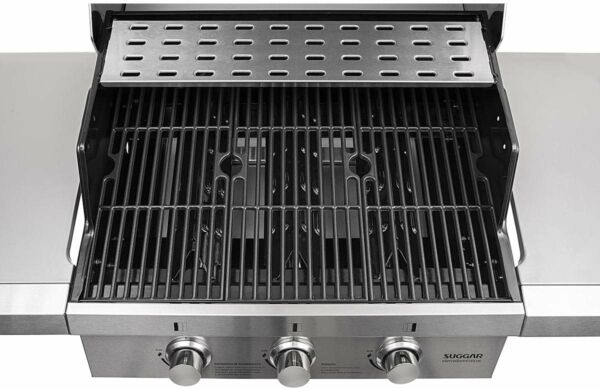 Churrasqueira À Gás Com Carrinho Suggar Ch5001ix 3 Queimadores Inox - Imagem 4