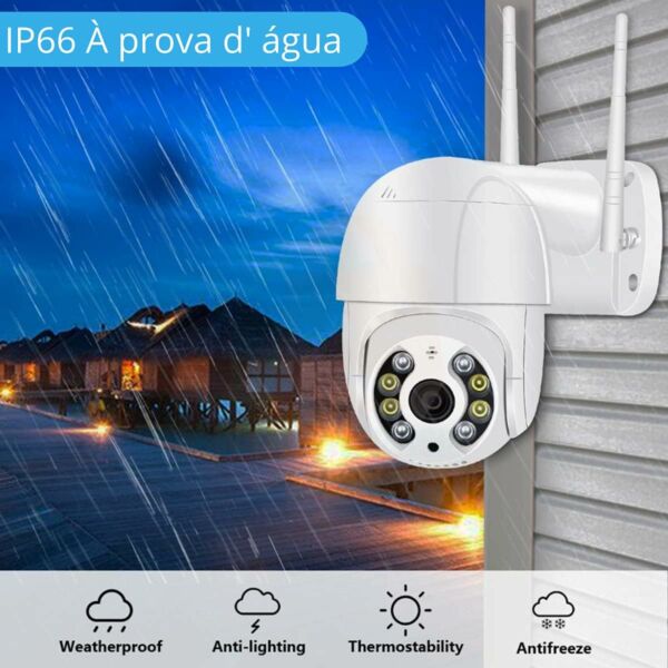 Camera Ip Wifi Externa Ptz Speed Dome Prova De Água Zoom - Imagem 5