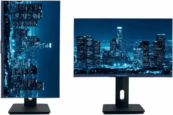 Monitor Holy Dragon 21.5" com Ajuste de Altura e Rotação 90° Pivot HDMI VGA Ultra Fino - Preto - Imagem 4
