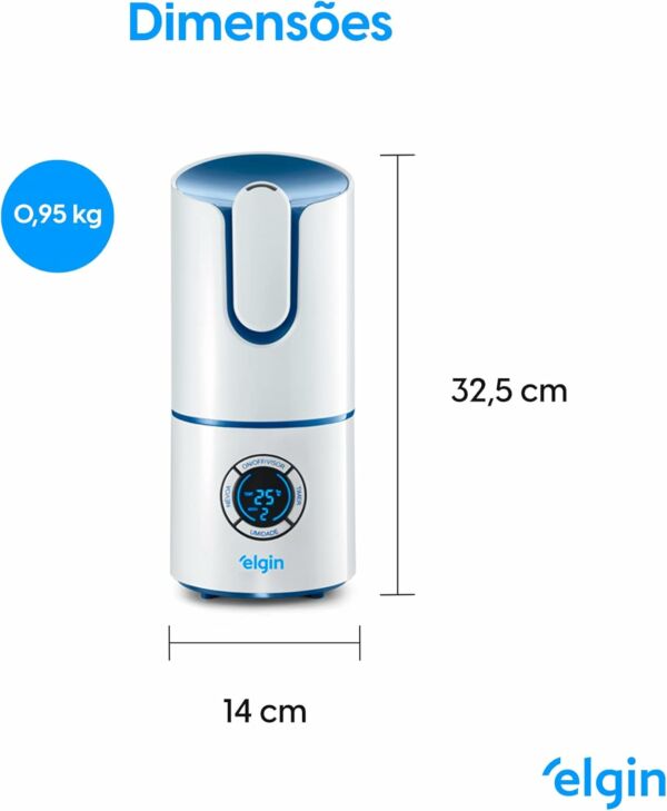 Umidificador de Ar Digital 2.5 Litros Bi-Volt Com Timer e Sleep Elgin - Imagem 2
