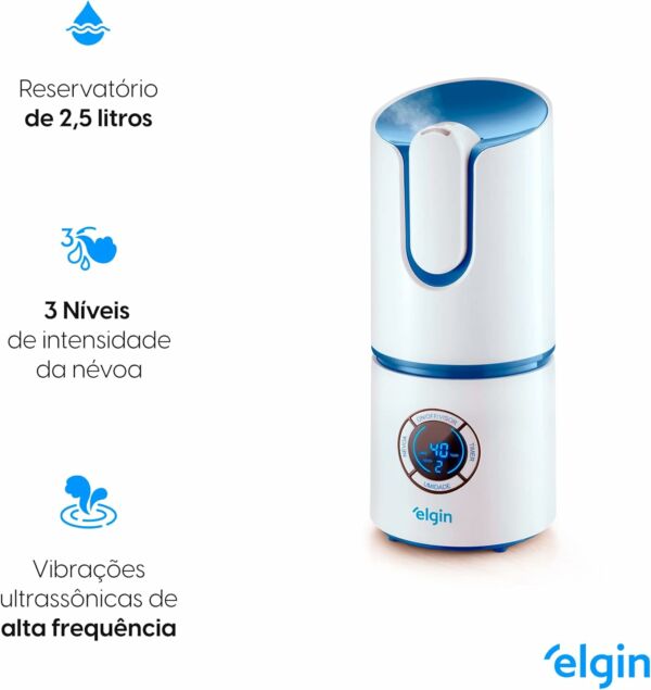 Umidificador de Ar Digital 2.5 Litros Bi-Volt Com Timer e Sleep Elgin - Imagem 6
