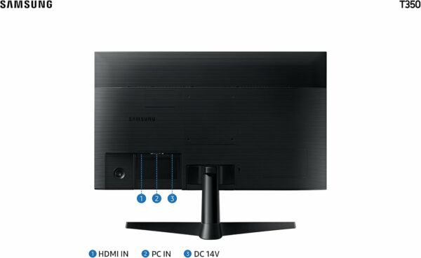 Monitor Gamer 24" T350 Samsung FHD 75HZ ‎HDMI VGA Freesync Preto - Imagem 4