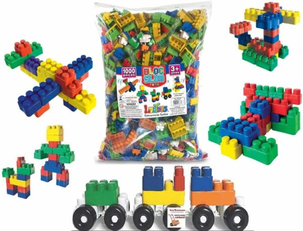 Blocos De Montar 1000 Peças Monte Fácil Brinquedo Educativo - Imagem 6