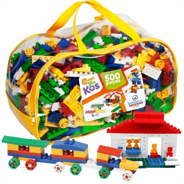 Blocos De Montar 500 Peças Brinquedo Educativos - Imagem 5