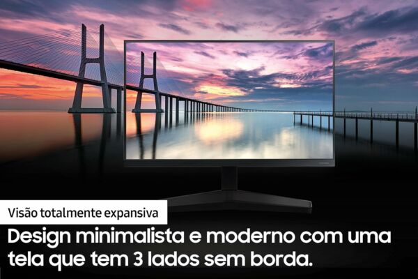Monitor Gamer 24" T350 Samsung FHD 75HZ ‎HDMI VGA Freesync Preto - Imagem 6