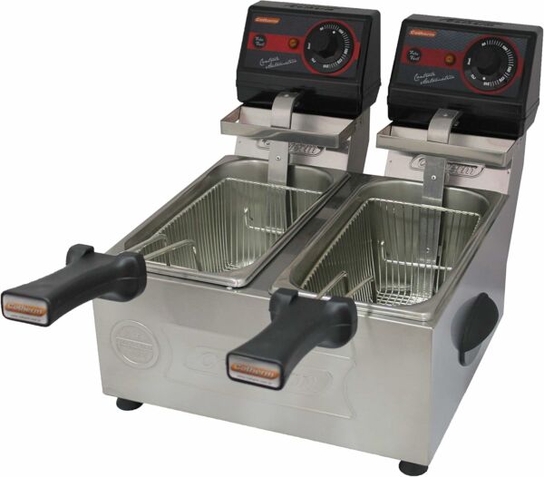 Fritadeira Elétrica Com Óleo 6 Litros 2 Cubas Industrial Profissional Frita Fácil Cotherm Inox - Imagem 3