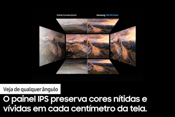 Monitor Gamer 24" T350 Samsung FHD 75HZ ‎HDMI VGA Freesync Preto - Imagem 7