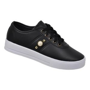 Tênis Feminino Lançamento Casual Branco Strass Laura Lívia Mr230