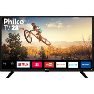 TV Monitor Smart LED 28" HD Philco PTV28G50SN com Wi-Fi, Netflix, Conversor Digital Integrado, Dolby Audio, Midiacast, Entradas HDMI e USB