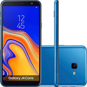 USADO: Smartphone Samsung Galaxy J4 Core 16GB Nano Chip Android Tela 6" Quad-Core 1.4GHz 4G Câmera 8MP - Azul
