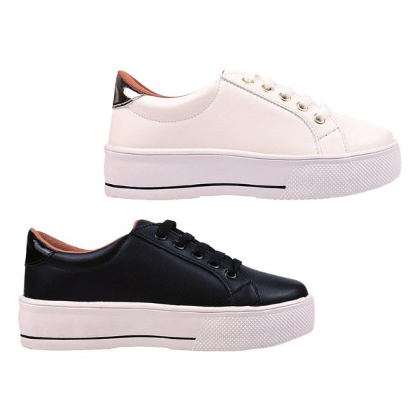 Kit 2 Pares Tênis Feminino Casual Sapatênis Eleganteria