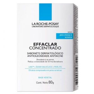 La Roche-Posay Effaclar Sabonete Dermatológico Antioleosidade Antiacne 80g