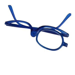 01 Óculos Maquiagem Profissional Grau Aumento Make Importado Cor: Azul; Grau: +1,5