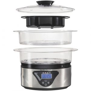 Panela de Vapor Elétrica Hamilton Beach 37530 Inox 800W 5,2L Timer Display Digital - 127V