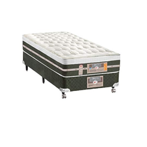 Cama Box + Colchão Castor Solteiro Silver Star Air One Face Tecnopedic 88x188x59cm