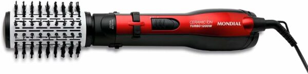 Escova Rotativa Ceramic Íon Turbo, Mondial, Vermelho/Preto, 1200W, 110V - ER-09 - Imagem 2