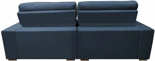 Sofá Retrátil e Cama com Molas Confort Max 2,52 Tecido Suede Azul - Cama InBox - Imagem 2
