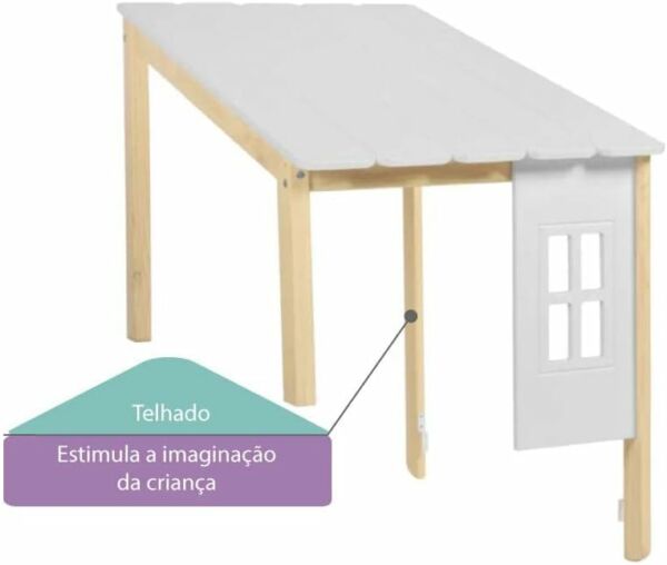 Beliche Montessoriano Prime Escorregador e Telhado II Natural - Casatema - Imagem 2