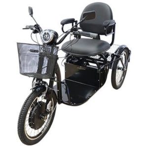Triciclo Elétrico TSPLUS Com Suspensão Dianteira e Traseira e Função Ré (Farol, alarme e seta traseira)