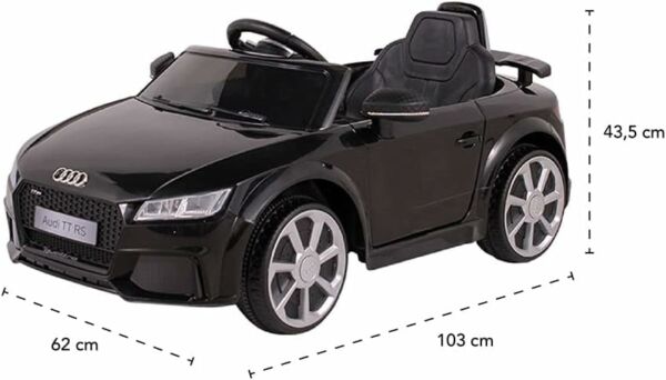 Carro Elétrico Infantil Audi TT RS Elétrico 12V Preto Bel - Imagem 7