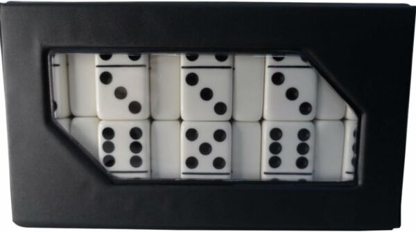 Jogo De Domino Profissional branco Grosso Super Resistente - Imagem 2