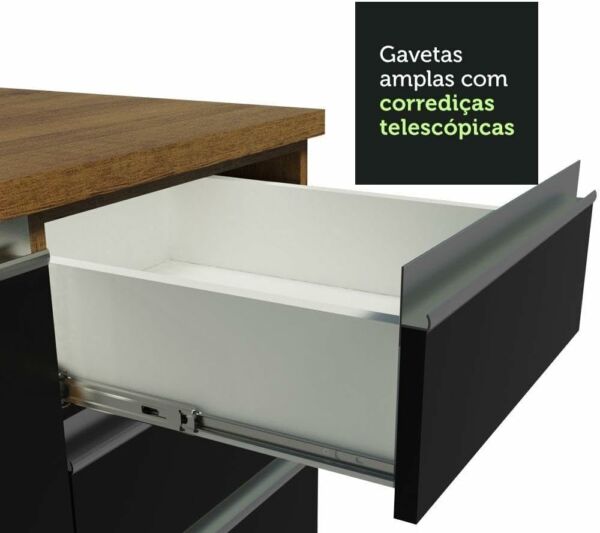 Cozinha Completa Madesa Vicenza com Armário e Balcão (Sem Tampo e Pia) - Imagem 2