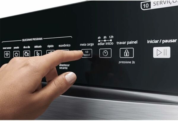 Lava Louças 06 Programas de Lavagem Ciclo Pesado BLF10BR Inox 110V Brastemp - Imagem 4