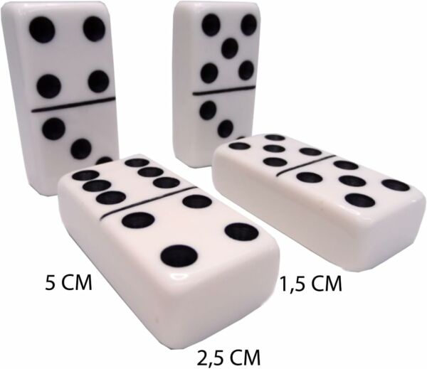 Jogo De Domino Profissional branco Grosso Super Resistente - Imagem 3