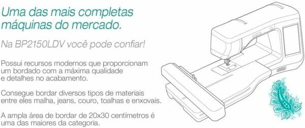 Maquina Brother BP 2150 Bordados Eletronica - Imagem 5