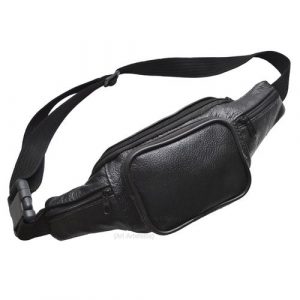 Pochete masculina de Couro Legitimo com 5 Repartições