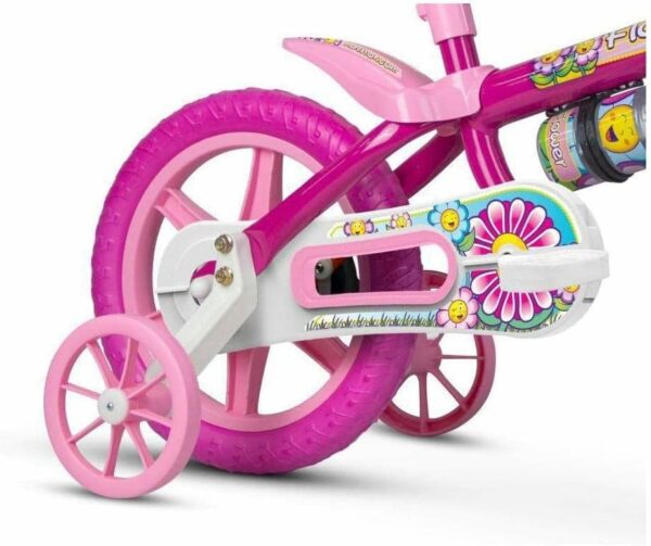 Bicicleta Infantil Nathor Aro 12 - Flower - Imagem 4