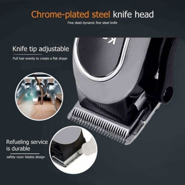 Maquina De Corte Cabelo Profissional 15w Kemei Km-119 Sem Fio Bivolt - Imagem 4