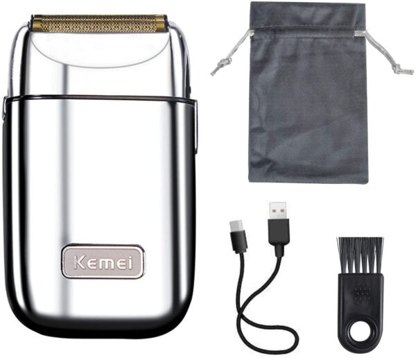 KEMEI Barbeador Elétrico Recarregável Profissional